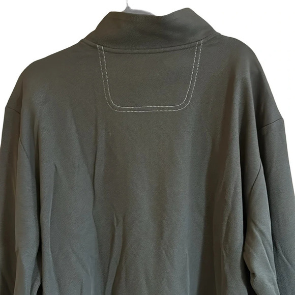 Tommy Bahama 1/3 Zip Olive Green Pullover Shirt Size XXL - Picture 5 of 8